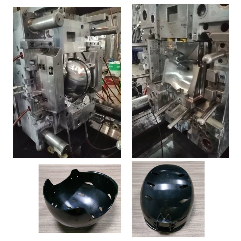 Personalizar molde de inyección de concha de plástico para casco de bicicleta / casco de motocicleta